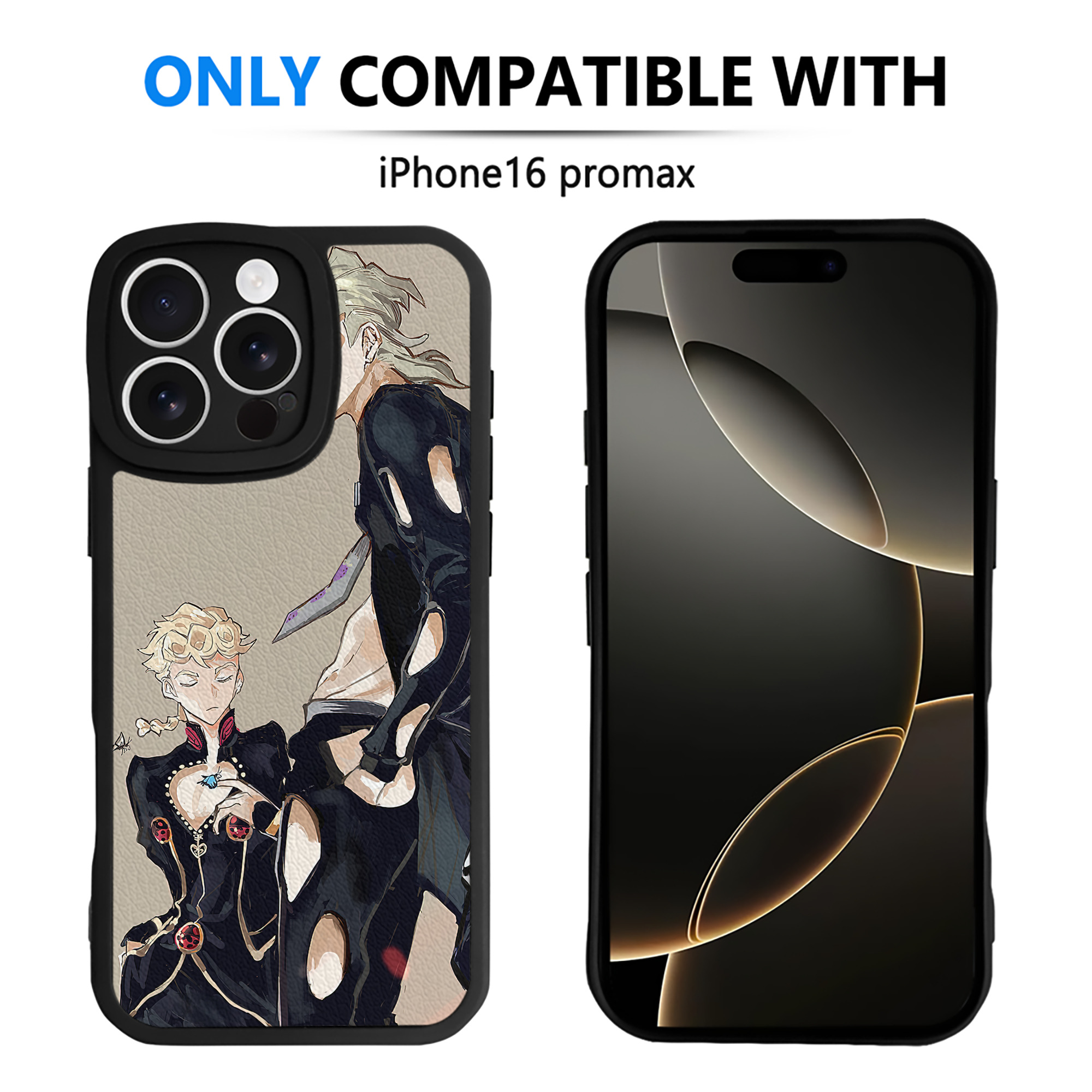 （画像用） ジョジョの奇妙な冒険 JoJo's Bizarre Adventure 【iPhone 16シリーズ対応】シリコンスマホケース（レザー調） 材質：シリコン
